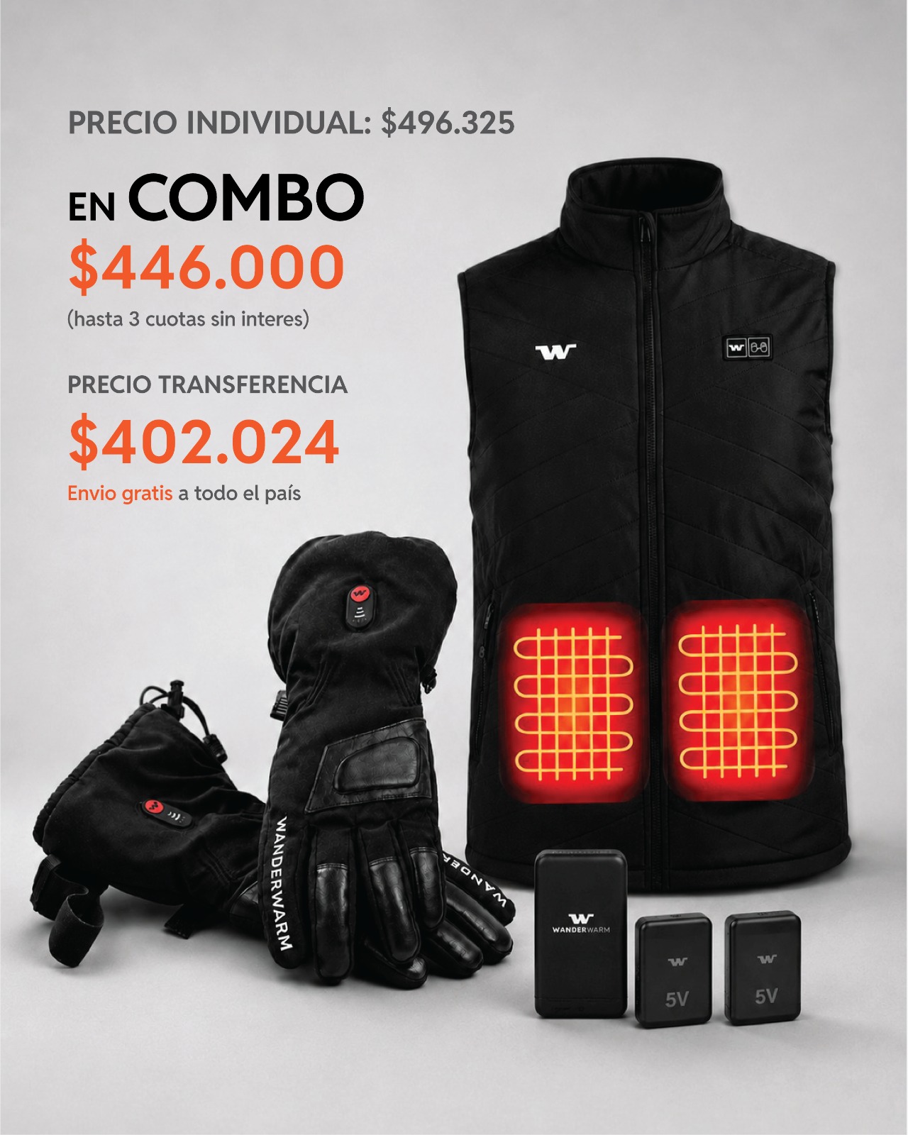 PORTADA COMBO MOTO COMBO MOTO (Chaleco + Guantes) - Imagen 1